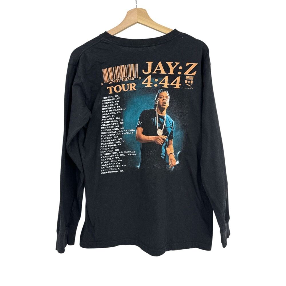 Jay Z 4:44 Tour 2017 Shirt M womens long sleeve tee Black Rap Hip Hop Concert